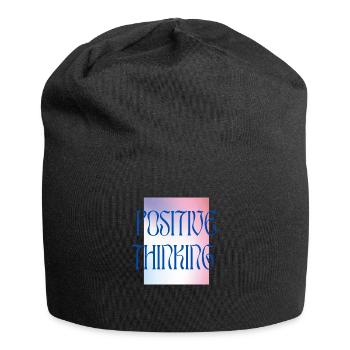 Pensée positive - Coloré - Bonnet en jersey - noir - Devant