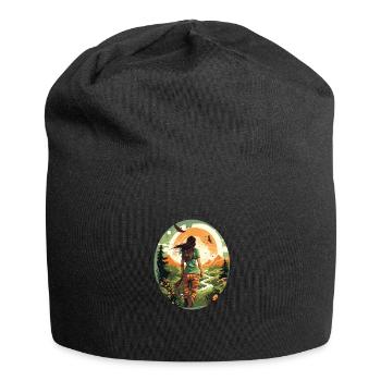 Aventure naturelle - durable par la nature - Bonnet en jersey - noir - Devant