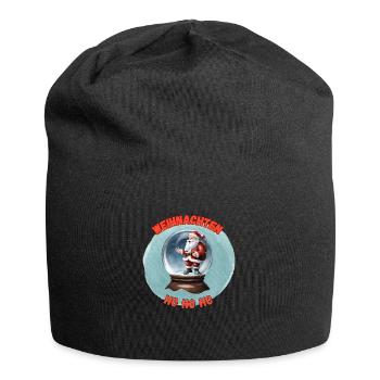 Schneekugel.... - Jersey-Beanie - Schwarz - Vorne