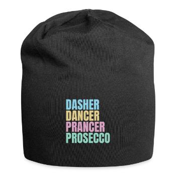 Funny Christmas Prosecco - Jersey Beanie - black - Front