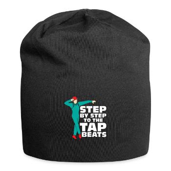 Step By Step To The Tap Beats Tap Dance Tap Dancer - Jersey Beanie - black - Front