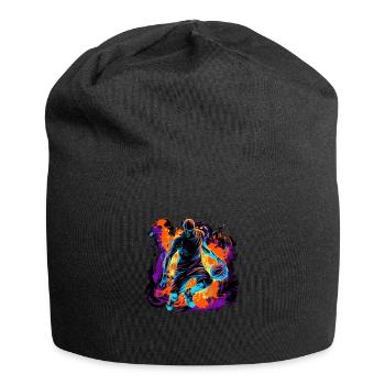 Basketball player in art design for sports fans - Jersey Beanie - black - Front