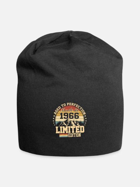 1966 Geburtstag 1966 Jahrgang 1966 Geburtstag - Jersey-Beanie - Schwarz