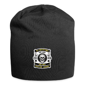 Für Krypto-Fans - Jersey-Beanie - Schwarz - Vorne