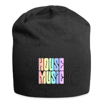 House Music - Arc-en-ciel pastel - Bonnet en jersey - noir - Devant
