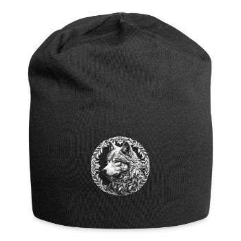 Wolf Vikings Celts Fenriswolf Fenris - Jersey Beanie - black - Front