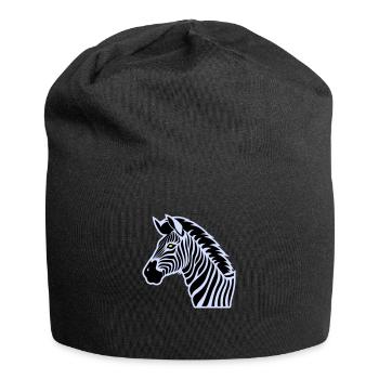 zebra - Jersey-Beanie - Schwarz - Vorne