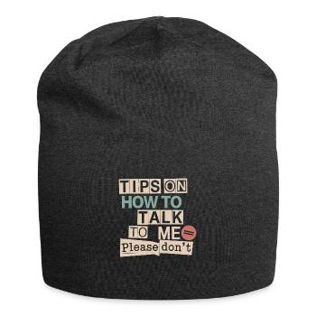 Silencieux et introverti - Bonnet en jersey - charbon - Devant