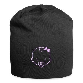 Bébé - Bonnet en jersey - noir - Devant