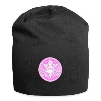 Logo de l’ange gardien - Bonnet en jersey - noir - Devant