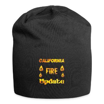 California Fire Update 2025 T-Shirt - Jersey Beanie - black - Front