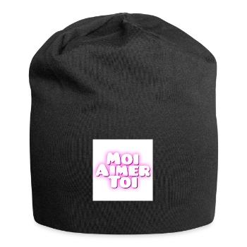 Moi aimer toi - Bonnet en jersey - noir - Devant
