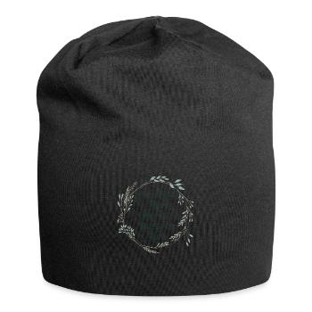 Praise God- Green Text - Jersey Beanie - black - Front