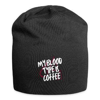 My Blood Type Is Coffee Lover - Jersey Beanie - black - Front