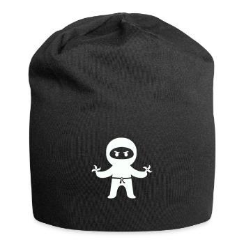 ninja 1 - Jersey-Beanie - Schwarz - Vorne