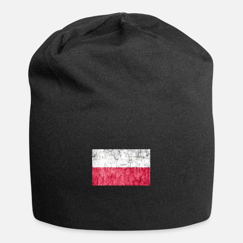 flag poland - Jersey Beanie - black