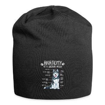 Cadeau de chien de propriétaire de chien d'anatomie de Husky sibérien - Bonnet en jersey - noir - Devant
