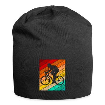 Fahrrad Fahrradmotiv Fahrradfahrer Fahrradfahren - Jersey-Beanie - Schwarz - Vorne