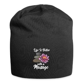 Massage Therapy Life Is Better With A Massage - Jersey Beanie - black - Front