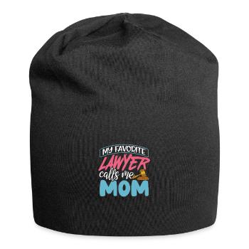 My Favorite Lawyer Calls Me Mom Mothers Day Gift - Jersey Beanie - black - Front