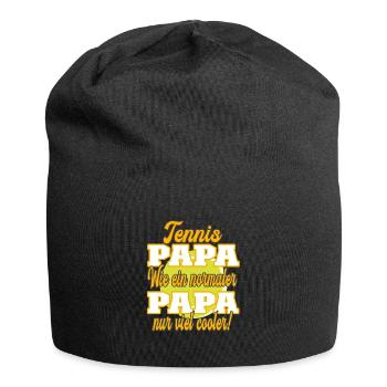 Tennis Papa wie ein normaler Papa nur viel cooler - Jersey-Beanie - Schwarz - Vorne