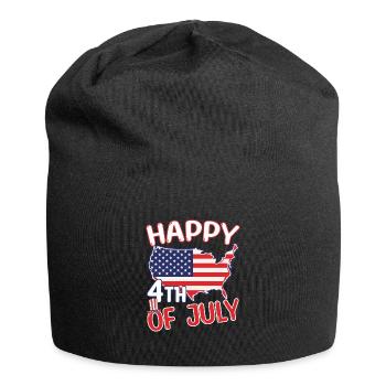 Happy 4th of July - USA Nationalfeiertag - Jersey-Beanie - Schwarz - Vorne