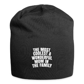 Most coolest and wonderful mom in the family - Jersey Beanie - black - Front
