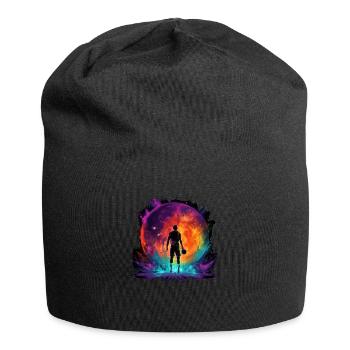 Basketball player in art design for sports fans - Jersey Beanie - black - Front