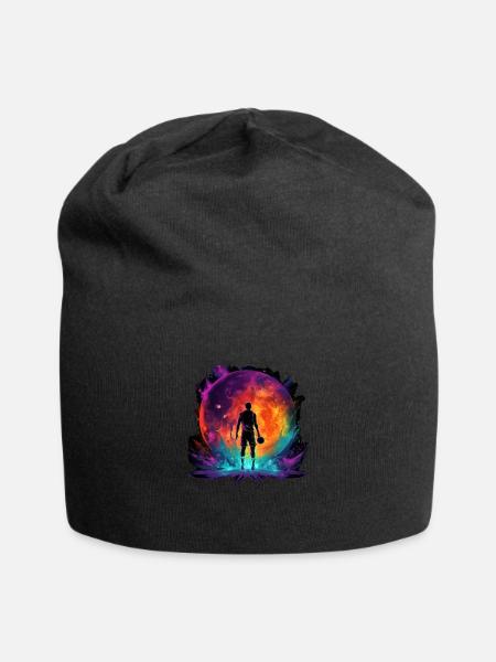 Basketballspieler im Kunst Design für Sport Fans - Jersey-Beanie - Schwarz