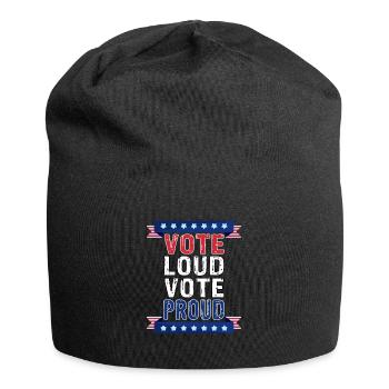 Vote Loud Vote Proud - US Elections 2024 USA Elections - Jersey Beanie - black - Front