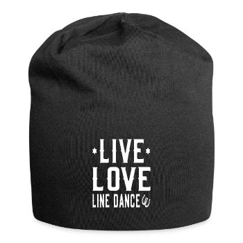 Danse en ligne d’amour en direct - Cowboy Western - Bonnet en jersey - noir - Devant