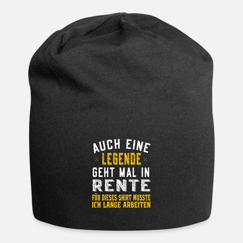 Rentner - Auch eine Legende geht mal in Rente - Jersey-Beanie - Schwarz