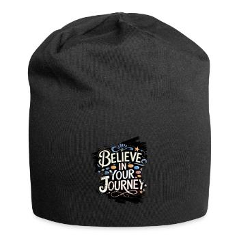 Believe in your Journey - positive Motivation - Jersey-Beanie - Schwarz - Vorne