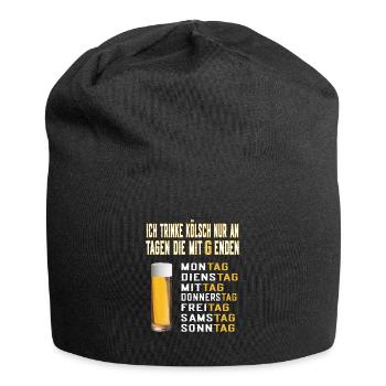 Ne buvez de la bière Kölsch que les jours qui se terminent par de la bière G - Bonnet en jersey - noir - Devant