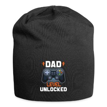 Dad level unlocked - Jersey Beanie - black - Front