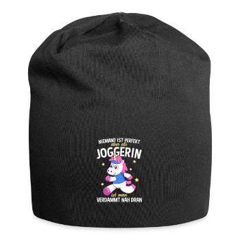 Ausdauer Training Sportler Laufen Joggen - Jersey-Beanie - Schwarz - Vorne