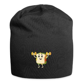 Gym Muscle Training Fitness Sandwich - Jersey Beanie - black - Front