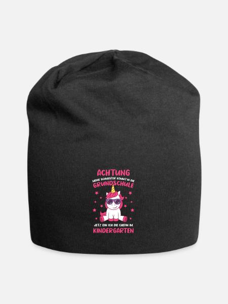 Schulanfang Einschulung 1 Klasse Grundschule - Jersey-Beanie - Schwarz