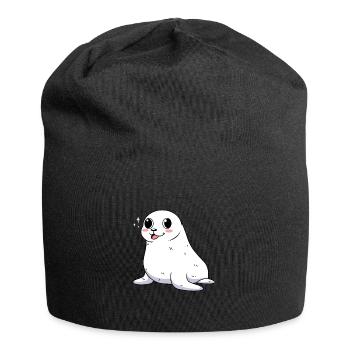 Seal Seal Baby as a gift for kids - Jersey Beanie - black - Front