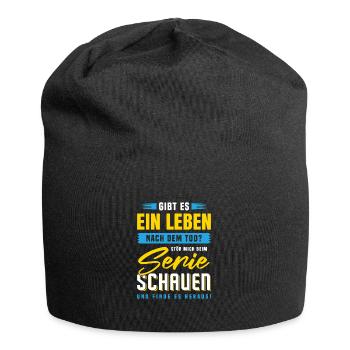 TV Schauen Film Abend Serie Gucken Serie - Jersey-Beanie - Schwarz - Vorne