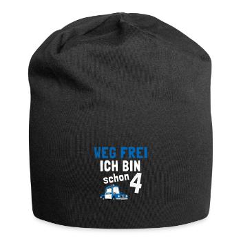 Kindergeburtstag Polizist 4 Jahre Kinder Polizei - Jersey-Beanie - Schwarz - Vorne