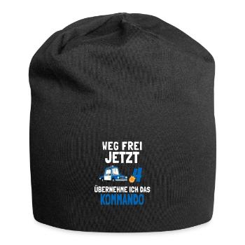 Kindergeburtstag Polizist 4 Jahre Kinder Polizei - Jersey-Beanie - Schwarz - Vorne