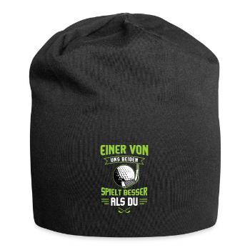 Golf Golfspieler Golfplatz Golf Sport Minigolf - Jersey-Beanie - Schwarz - Vorne