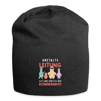 Anstaltsleitung Alle Lamas Hören Auf Mein Kommando - Jersey-Beanie - Schwarz - Vorne