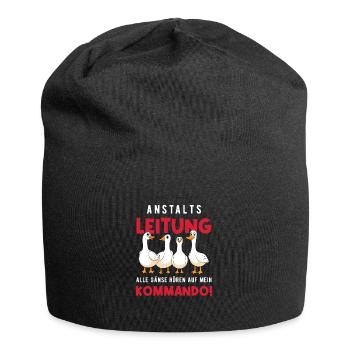 Anstaltsleitung Alle Gänse Hören Auf Mein Kommando - Jersey-Beanie - Schwarz - Vorne