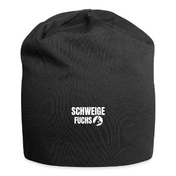 Lehrerin Erzieherin Schweigefuchs Abi Spruch - Jersey-Beanie - Schwarz - Vorne