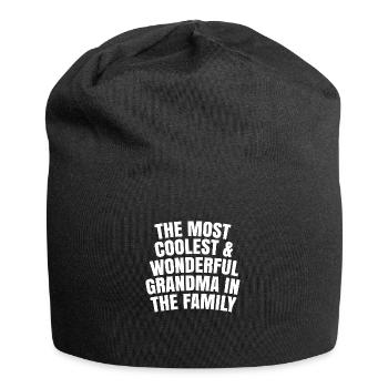 most coolest and wonderful grandma in the family - Jersey Beanie - black - Front