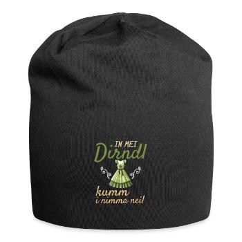 In Mei Dirndl Kumm I Nimma Nei | - Jersey-Beanie - Schwarz - Vorne