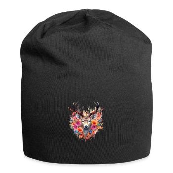 Ersatz Dirndl Hirschgeweih Hirsch - Jersey-Beanie - Schwarz - Vorne