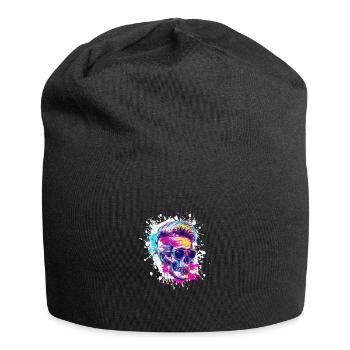 Totenkopf Party Techno - Jersey-Beanie - Schwarz - Vorne